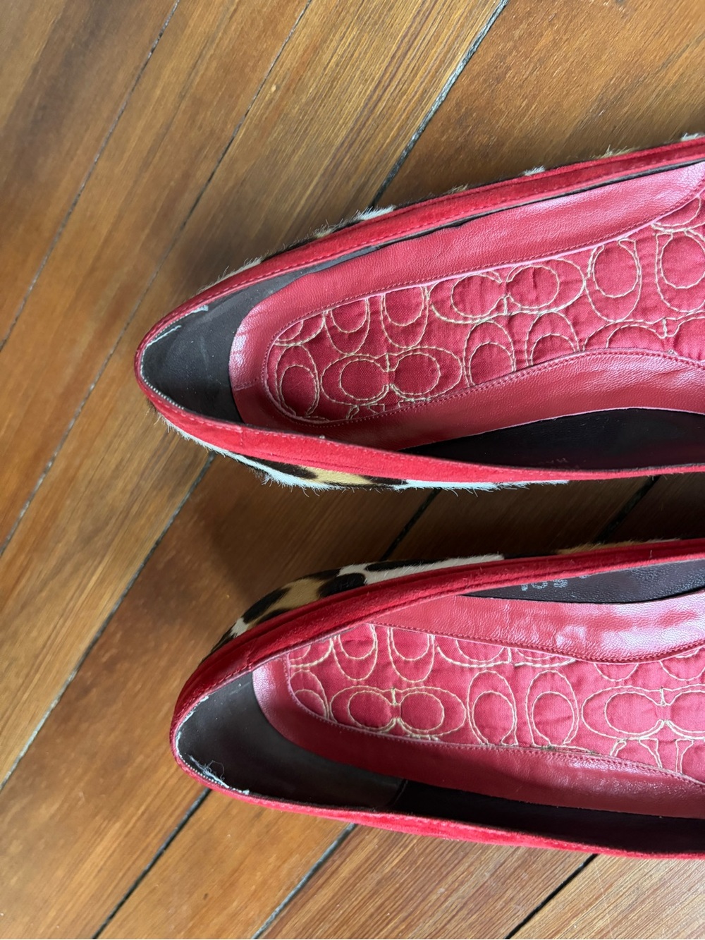 Y2k RARE Vintage Coach ocelot leopard flats - Picture 10 of 11